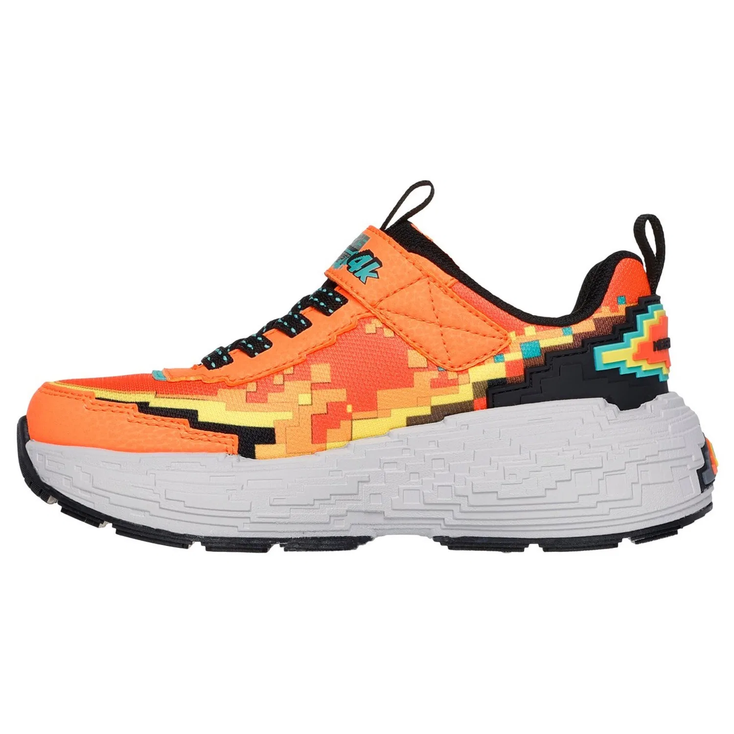 Детские кроссовки с контрастными деталями Skechers, Orange/Black — фото 4