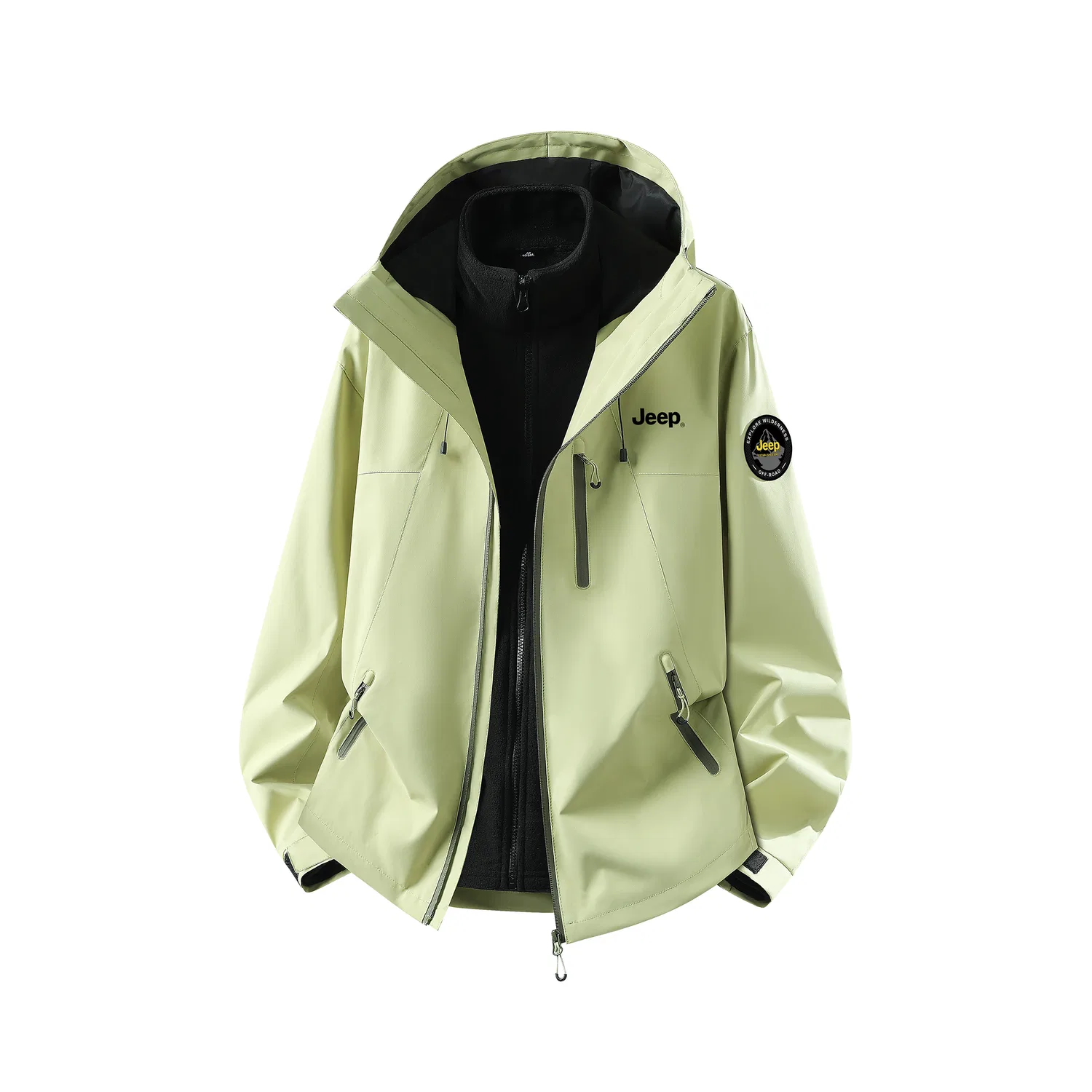 Детская куртка с капюшоном утепленная Jeep, Olive Green