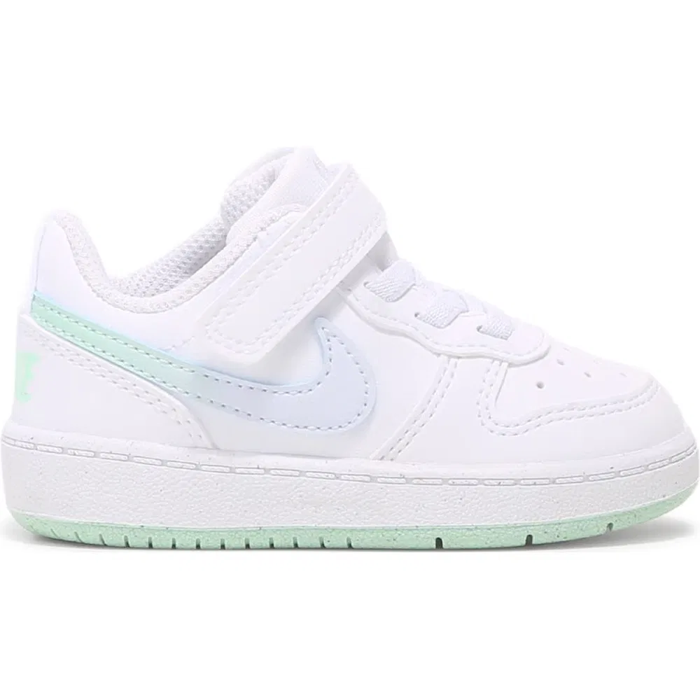 Детские кроссовки Kids' court borough low recraft для малышей Nike, White/Mint/Blue — фото 2