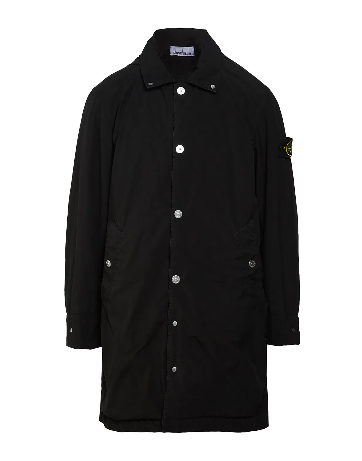 Мужская длинная куртка с наполнителем Stone Island, черный