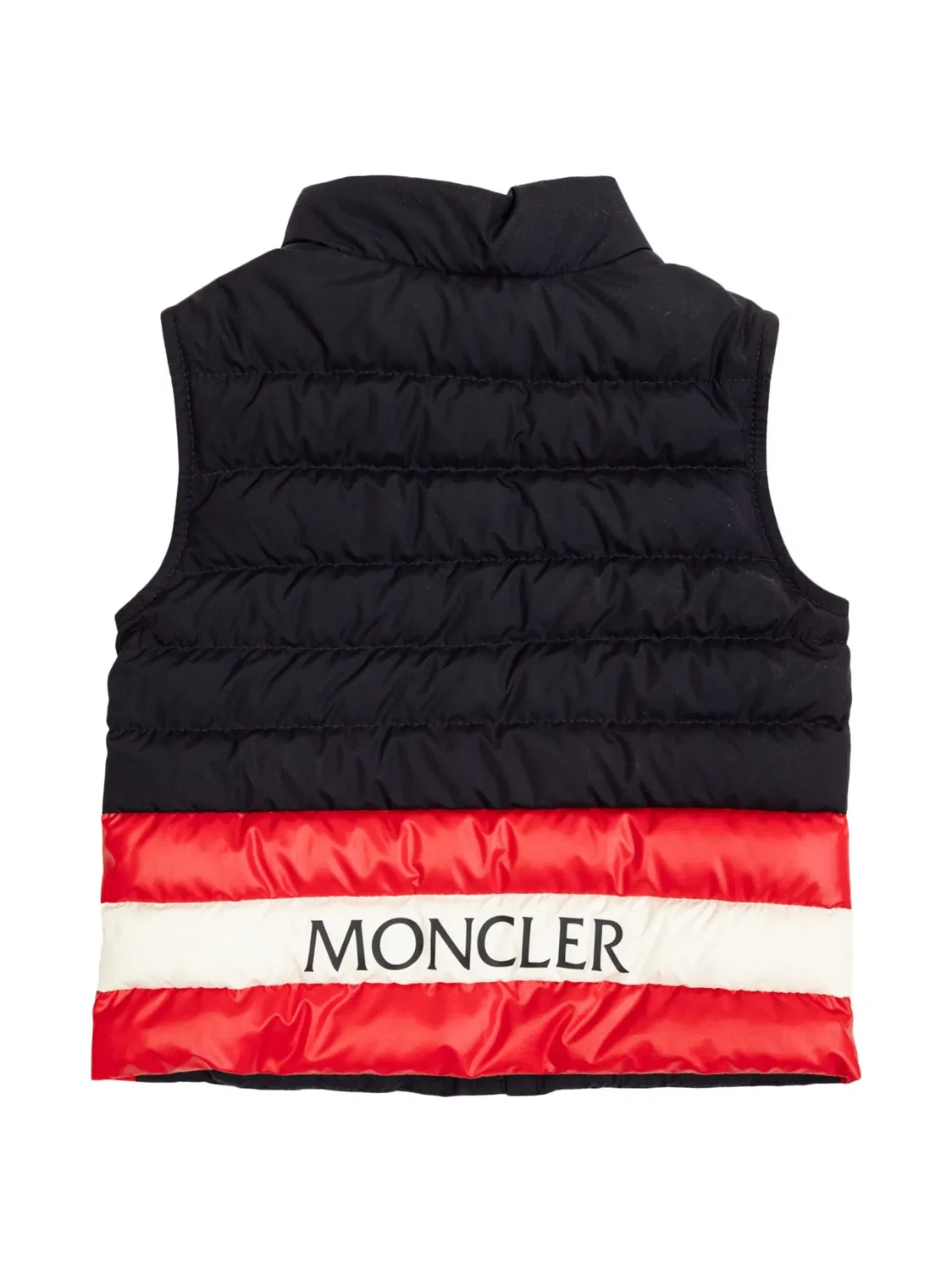 Жилет с логотипом Moncler, темно-синий — фото 4