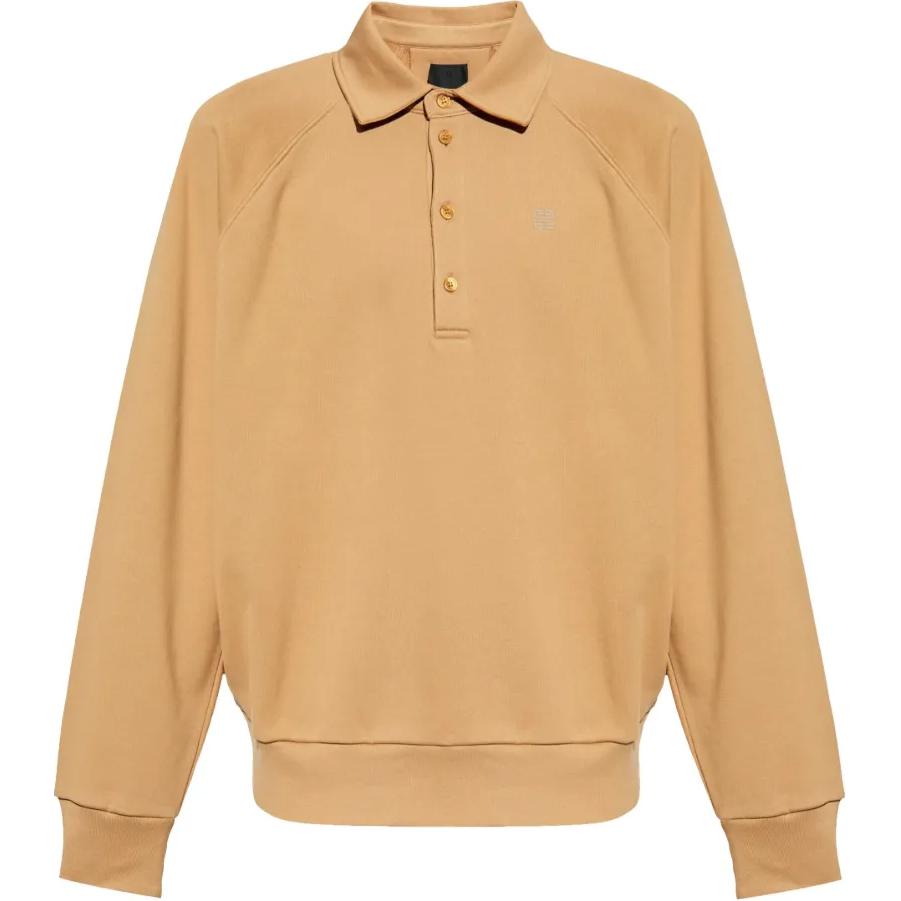 

Поло с вышитым логотипом Givenchy, бежевый