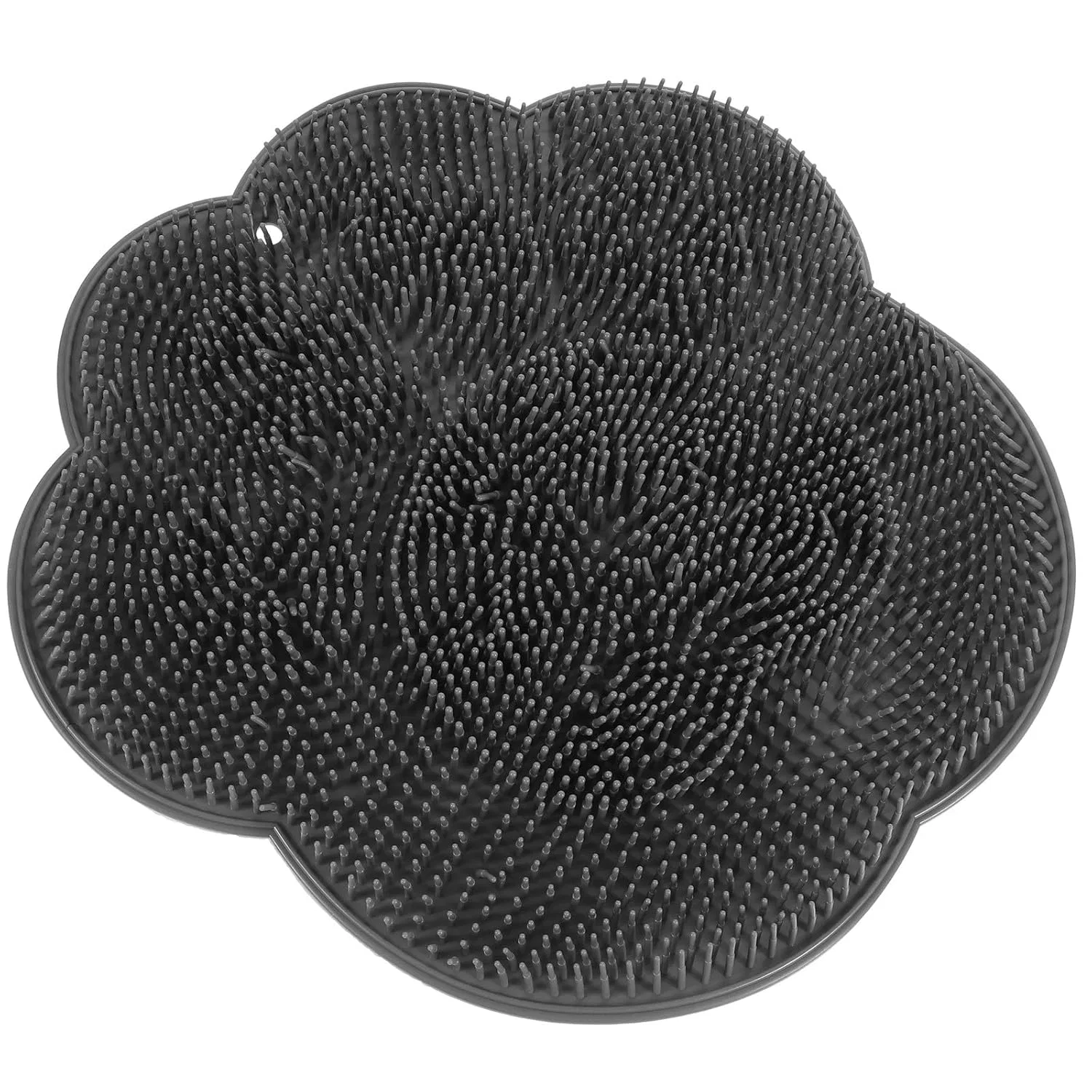 Скребок для ног и спины CATIEBYE, силиконовый, 31.5x30.5x2 см, серый