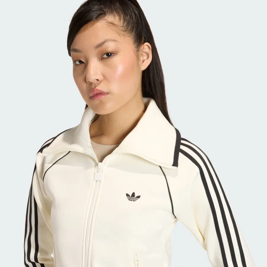 Детское спортивное олимпийское худи с длинным рукавом, модель Firebird, adidas, Белый — фото 3