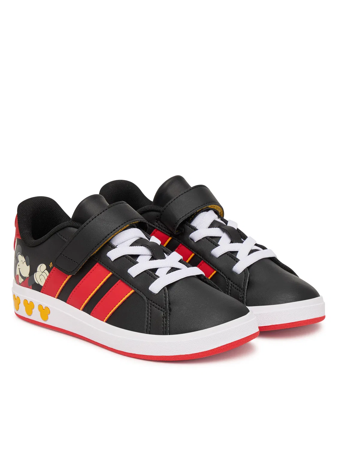 Кроссовки для мальчика Disney Mickey Mouse Grand Court Shoes Kids Adidas, черный