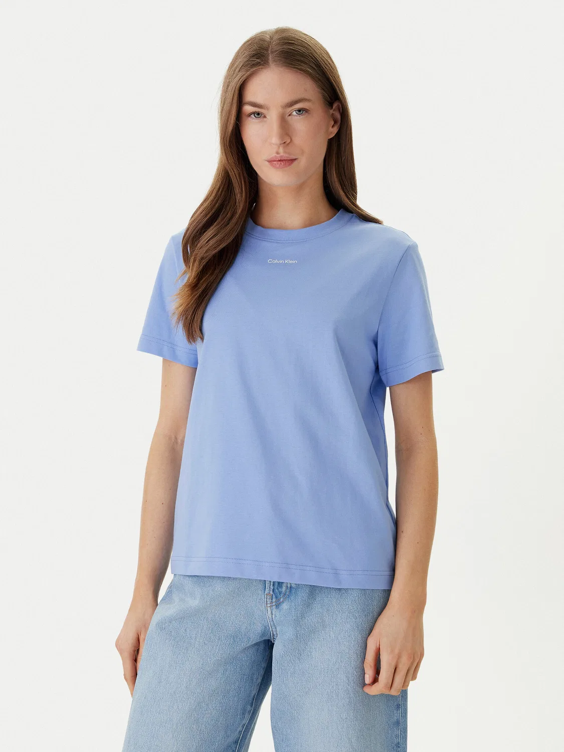 Женская футболка стандартного кроя Classic Logo Calvin Klein, синий