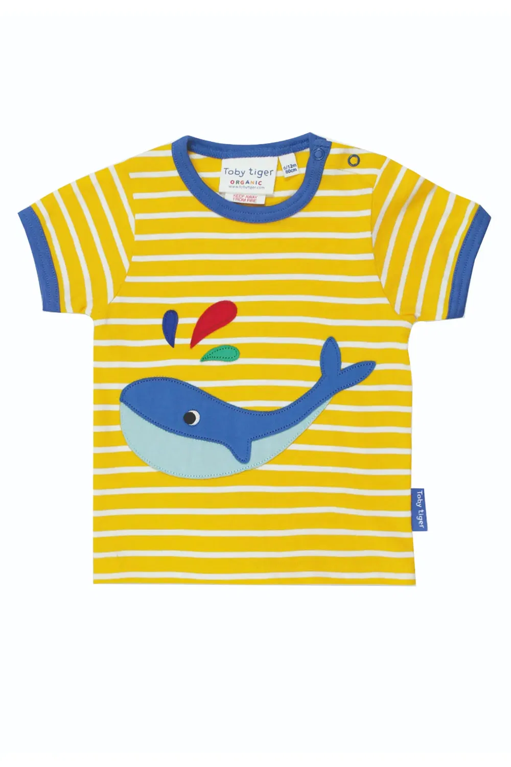 Детская футболка с аппликацией Whale Toby Tiger, Multi