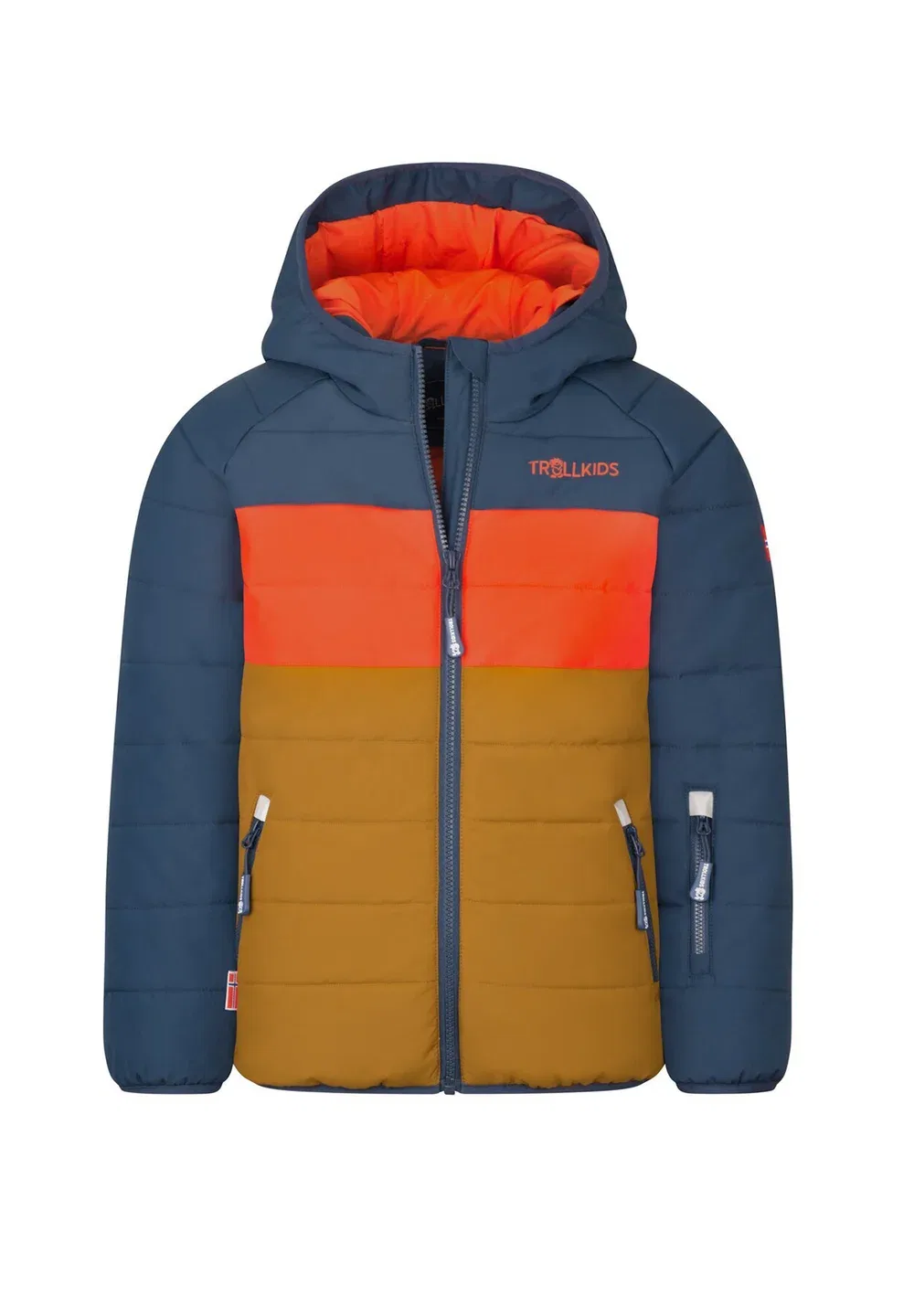 Детская куртка для сноуборда Hafjell Snow Jacket Pro унисекс Trollkids, Bronze/Mystic Blue/Orange