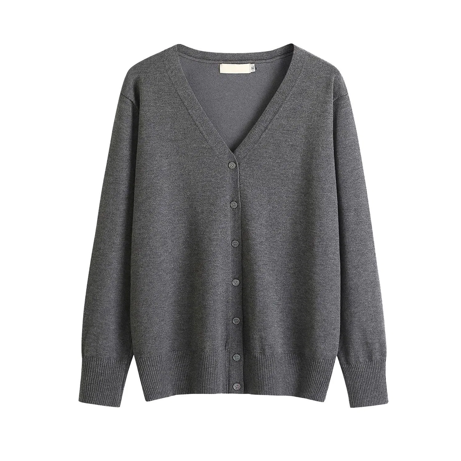 Женский хлопковый кардиган с пуговицами, Dark Grey