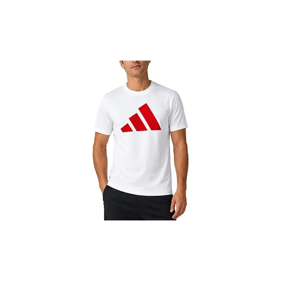 Футболка с коротким рукавом Custom Cotton Logo Tee M adidas, Белый