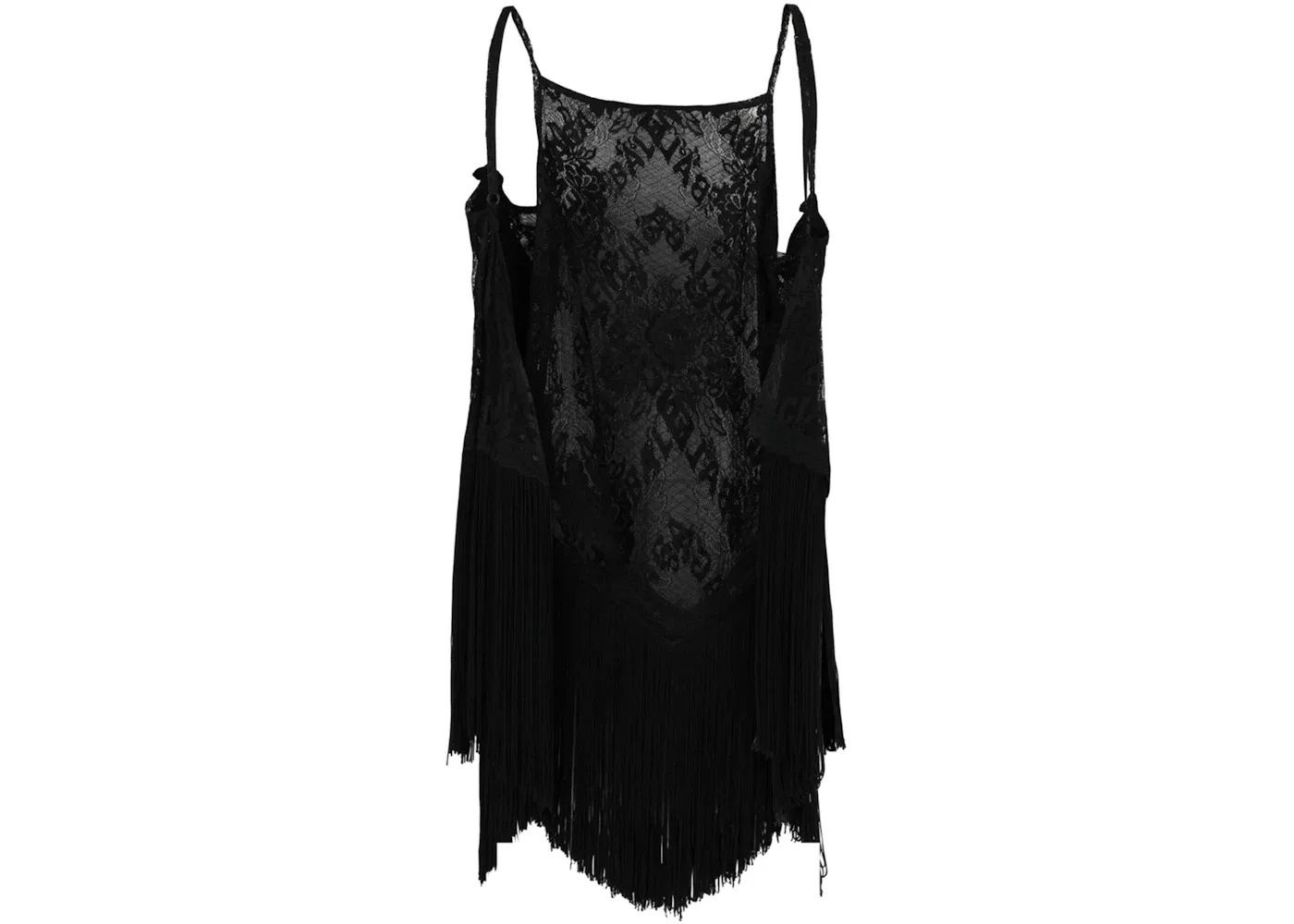 Женский топ с бахромой Balenciaga, Black — фото 2