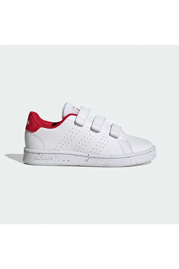 Детские кроссовки для девочек с принтом Advantage Lifestyle Court Hook-and-Loop Adidas, Cloud White / Cloud White / Be — фото 2