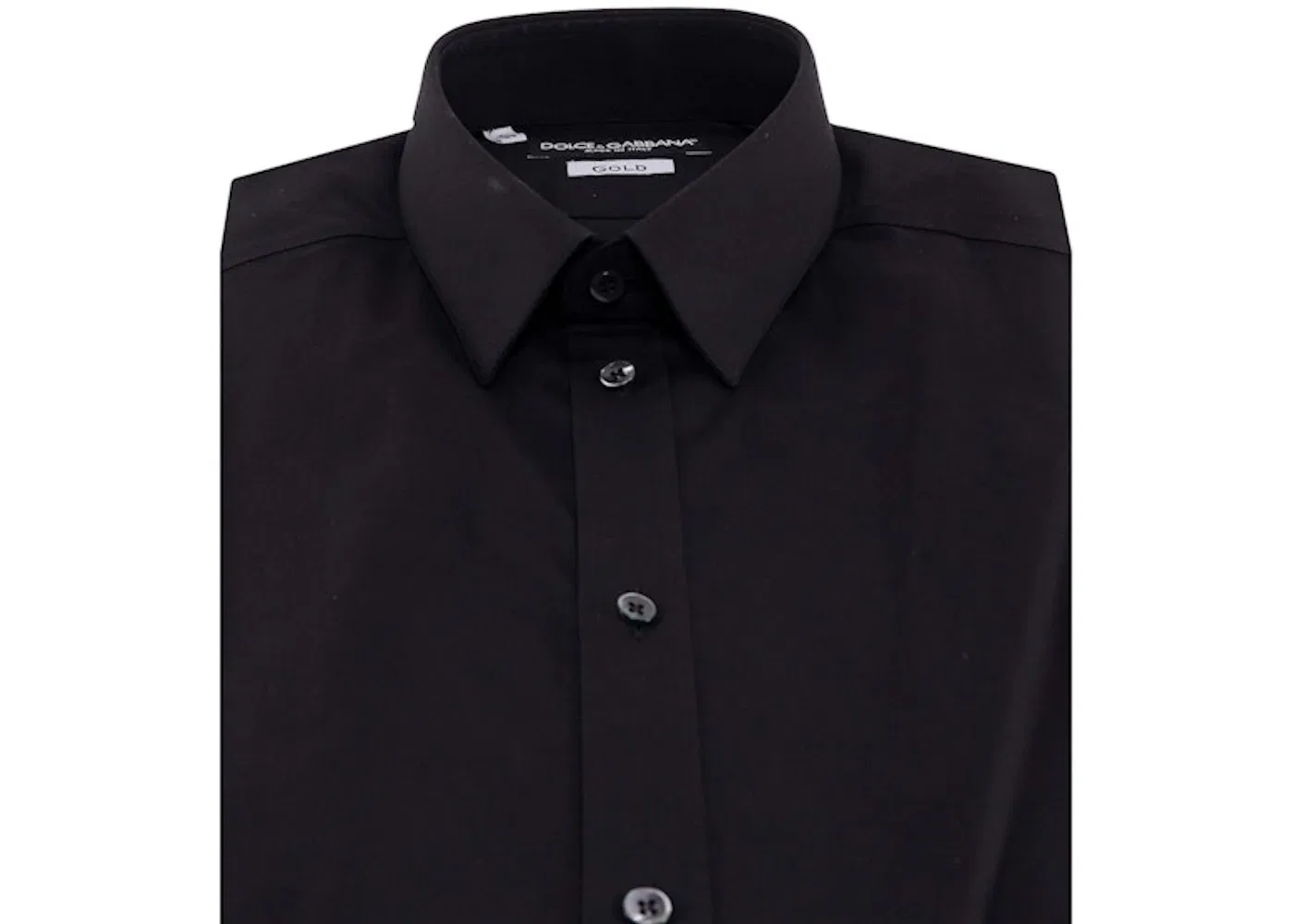 Мужская рубашка stretch cotton Dolce & Gabbana, Black — фото 2