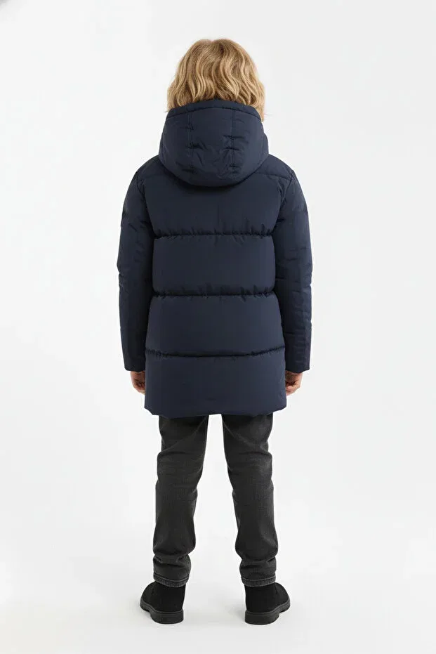 Детское пальто для девочек ветрозащитное Basics Qawwa, Navy Blue — фото 4
