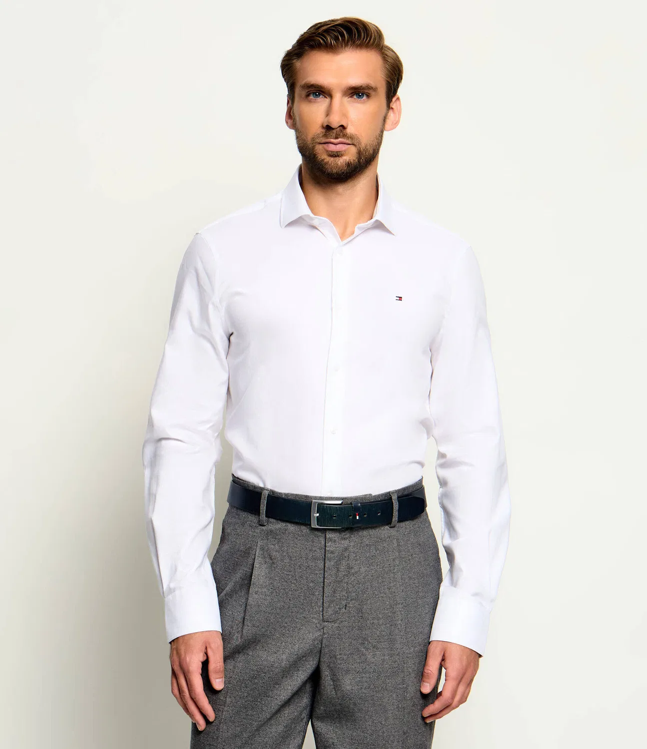 Рубашка с длинным рукавом Slim Fit Tommy Hilfiger, Bianco