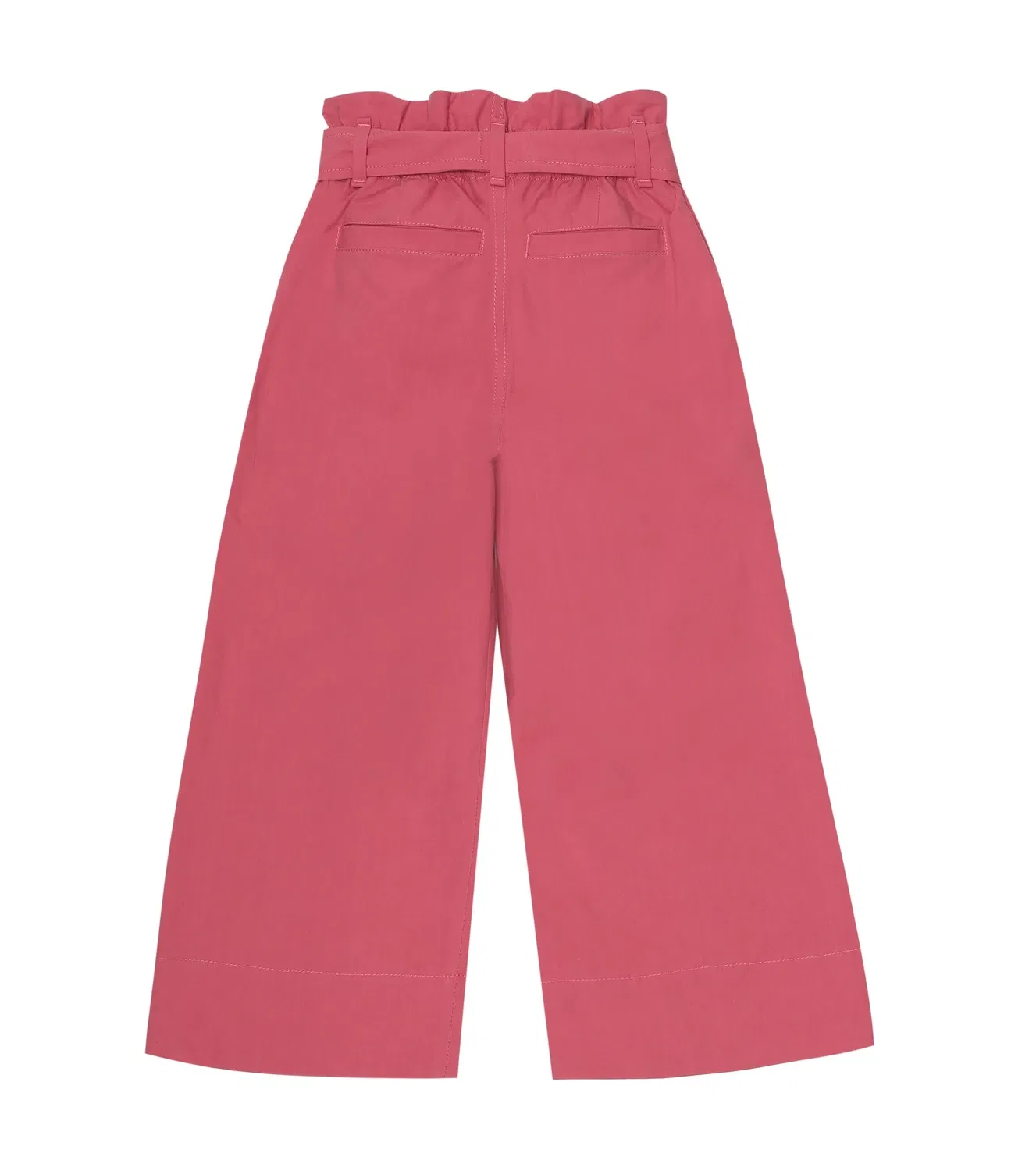 Брюки хлопковые с эластичным поясом Brunello Cucinelli Kids, розовый — фото 4