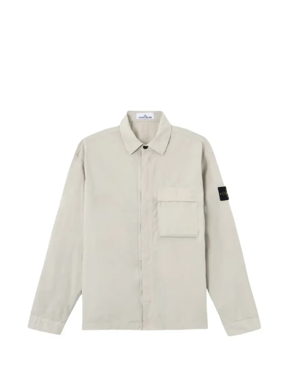 Рубашка с накладными карманами, окрашенная в готовом виде Stone Island, бежевый