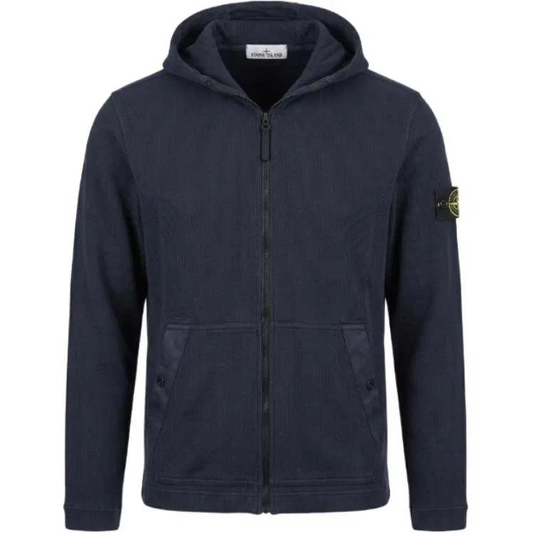 Мужской свитер с капюшоном Navy Blue STONE ISLAND