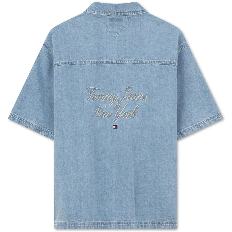 Детская рубашка джинсовая Tommy Hilfiger, Denim Blue — фото 3