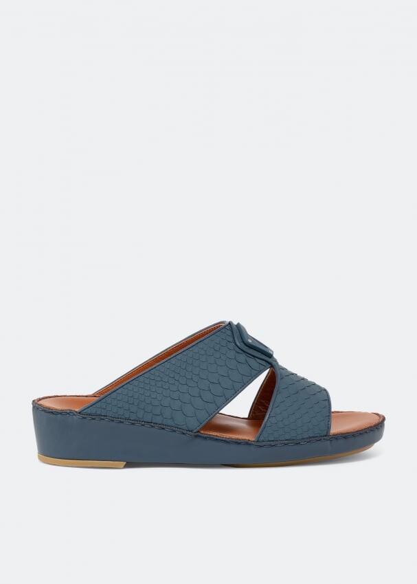 

Сандалии PRIVATE COLLECTION Peninsula python sandals, синий