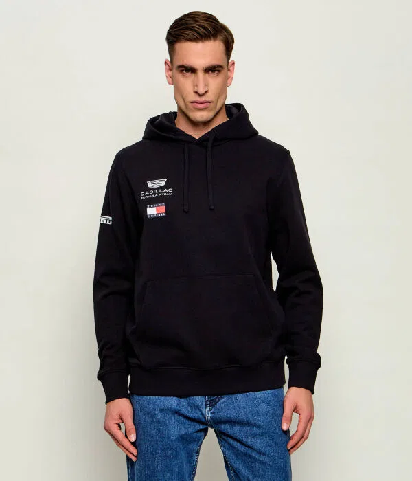 Мужской пуловер с капюшоном Tommy Hilfiger X Cadillac Formula 1 Team, черный