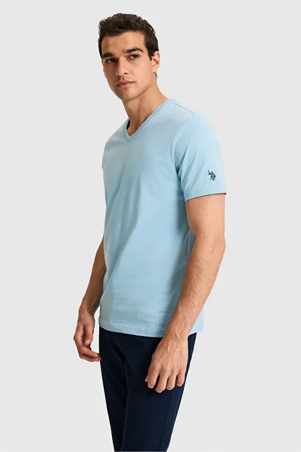 Мужская футболка с v-образным вырезом U.S. Polo Assn., Blue — фото 3