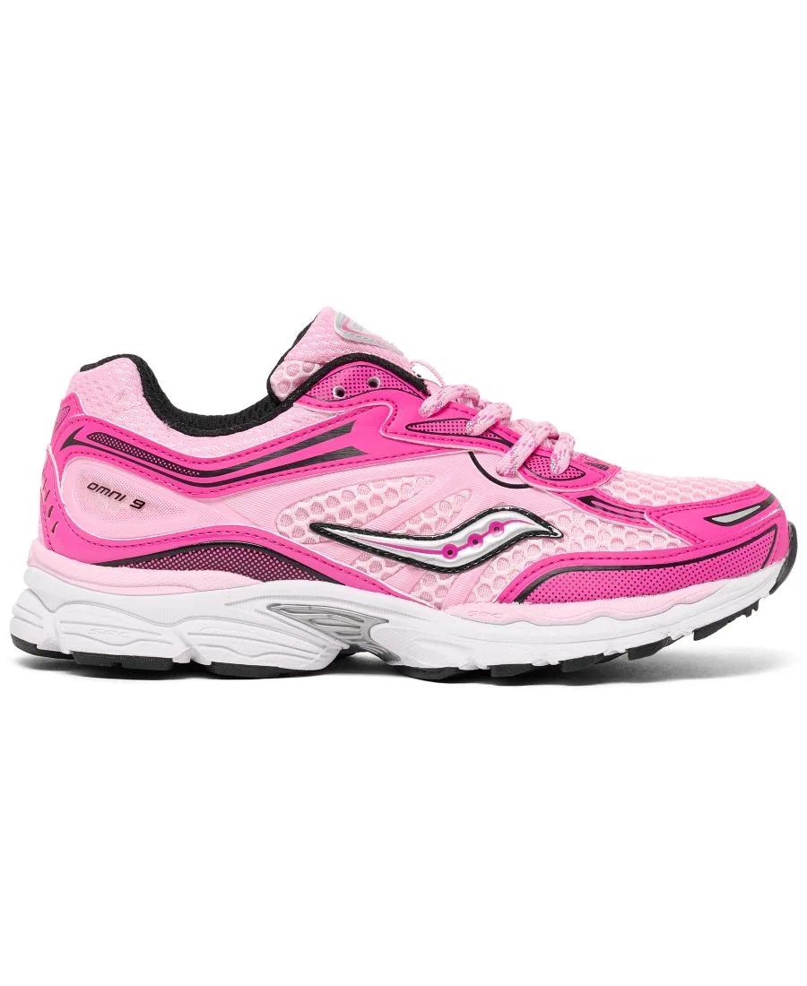 Кроссовки беговые с верхом из дышащей сетки Saucony Omni 9, Fuchsia Pink — фото 2