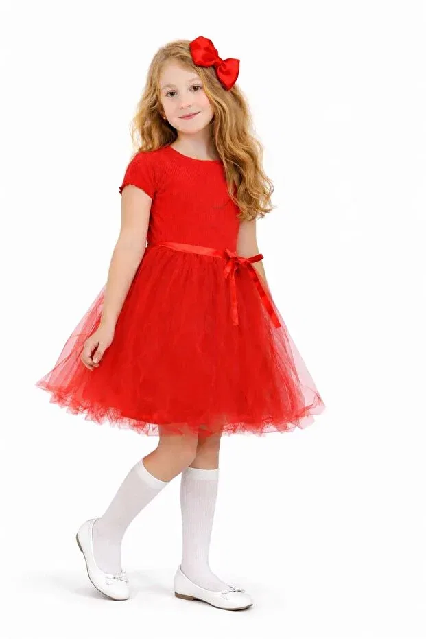 Детское платье для девочек с коротким рукавом Neocotton, Red
