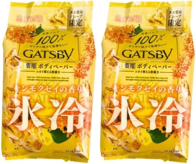 Салфетки для тела GATSBY с ароматом османтуса, 2 набора по 30 шт