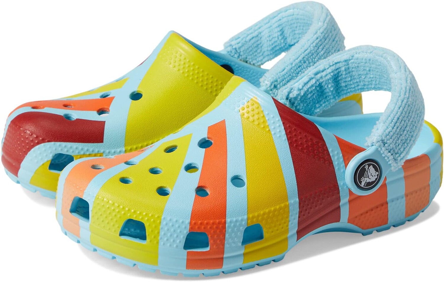 

Сабо Zen Garden Sensory Classic Terry Cloth Clog Crocs, цвет Arctic/Multi