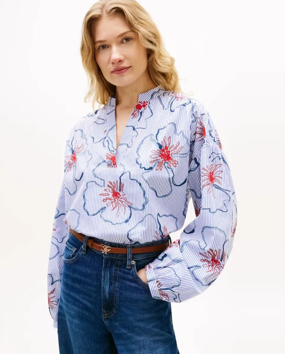 Женская блуза с длинным рукавом Tommy Hilfiger, Azul Claro