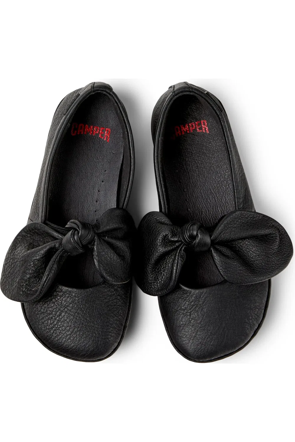 Туфли детские Camper Мэри Джейн с бантом, черные — фото 4