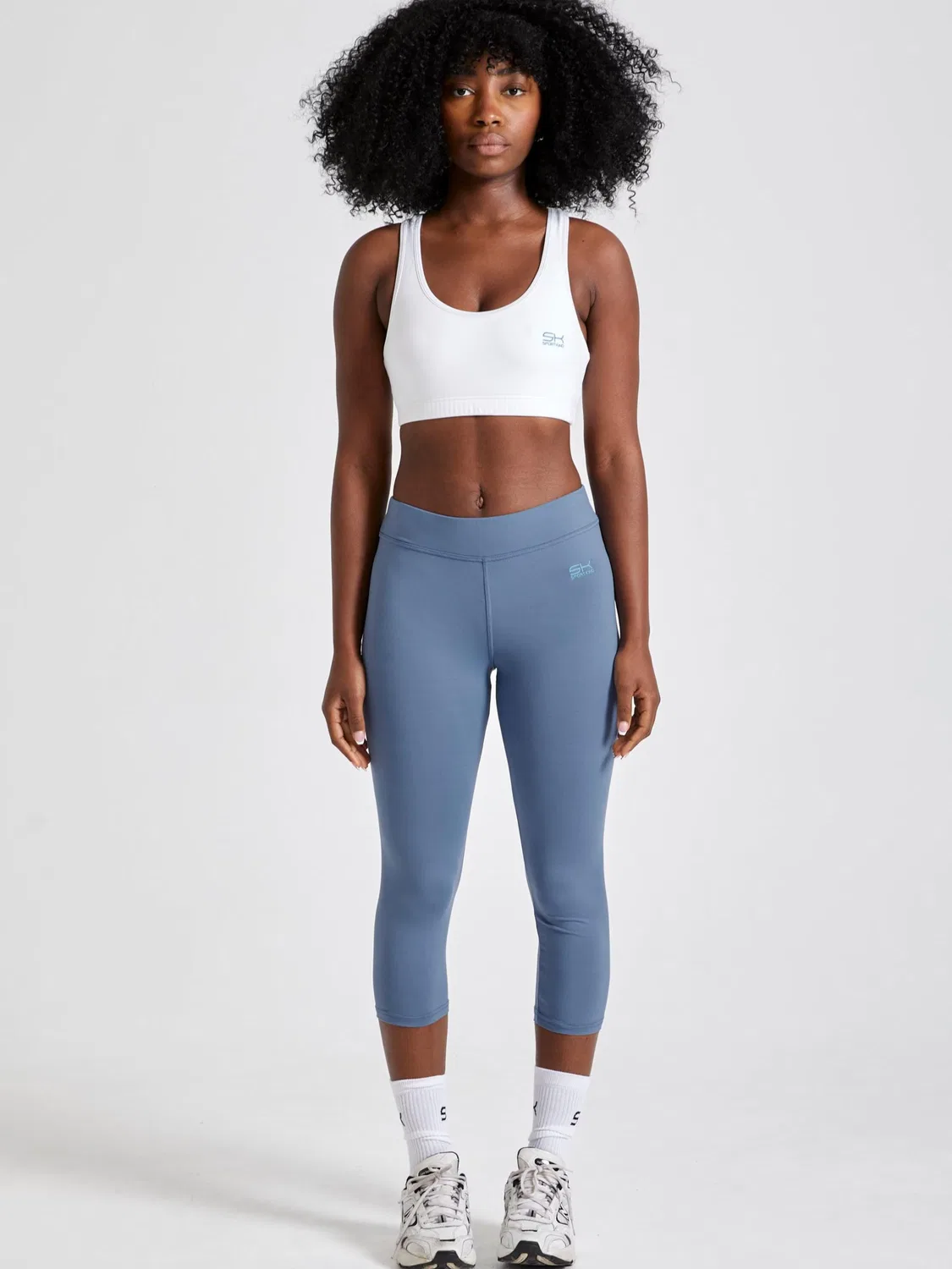 Узкие леггинсы Sportkind 3/4 Sport Leggings, цвет дымчато-серый
