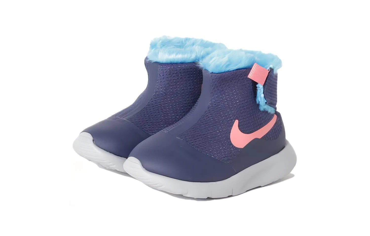 Детские зимние кроссовки для малышей на молнии с моделью Tanjun HI, Nike, Blue Pink — фото 3