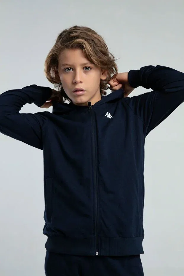 Детский кардиган для мальчиков с текстурой Kappa, Navy Blue — фото 4