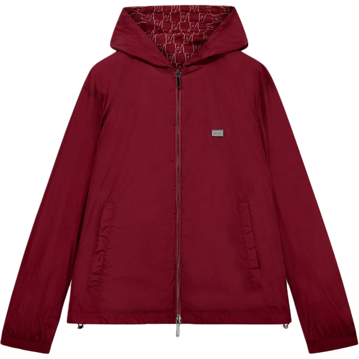 Мужская куртка с капюшоном Burgundy Emporio Armani
