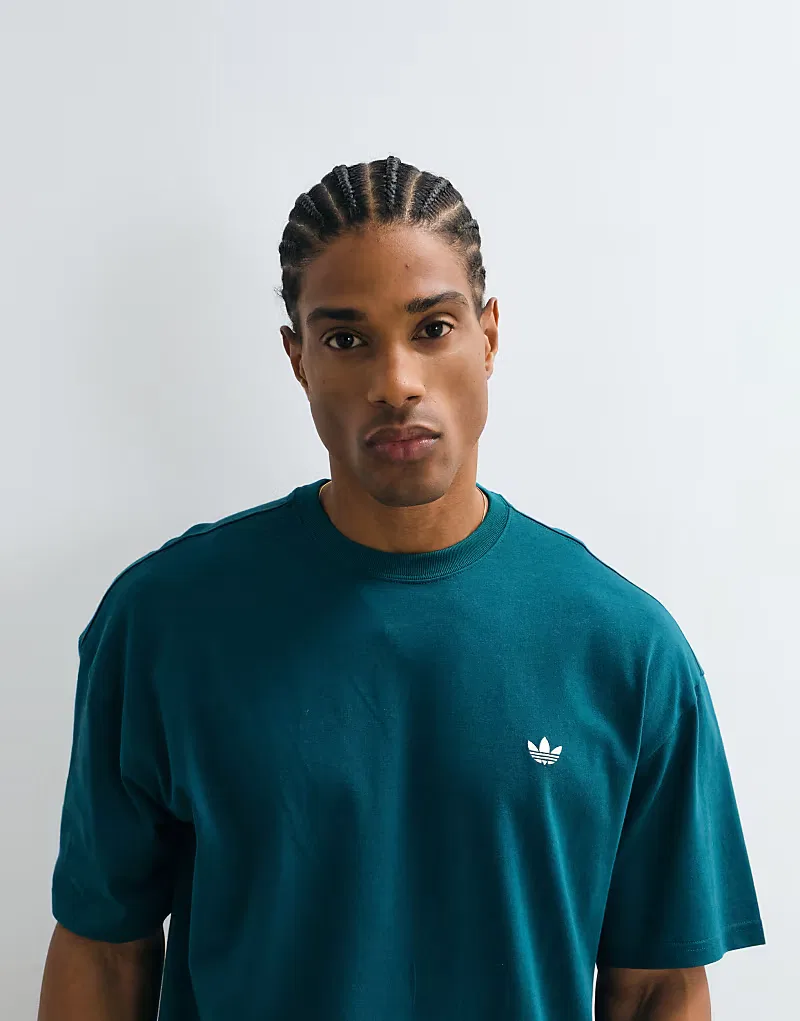 Футболка essential Adidas Originals, зеленый — фото 4
