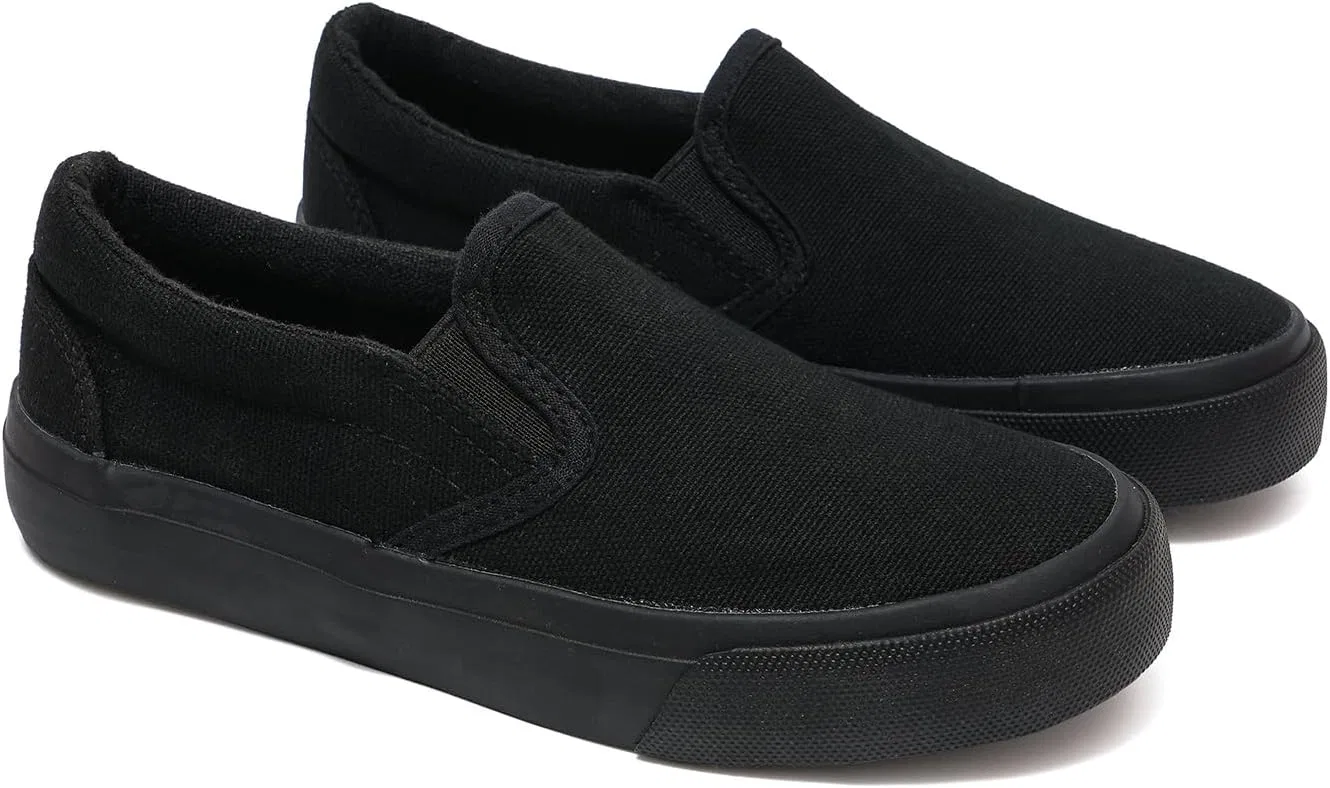 Детские кеды-слипоны на шнуровке Emma Shoes, All Black