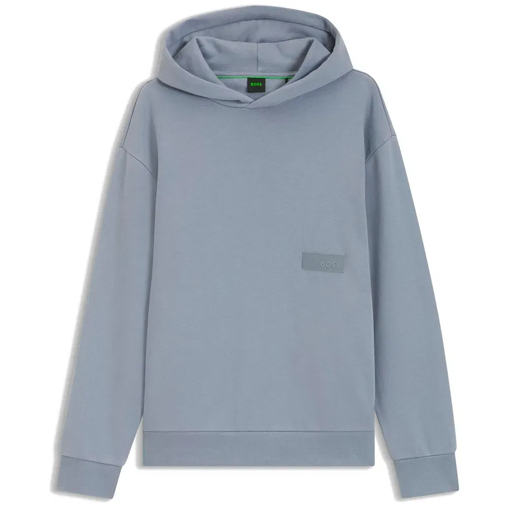 Мужской худи свободного кроя из футера BOSS 10280170, Grey