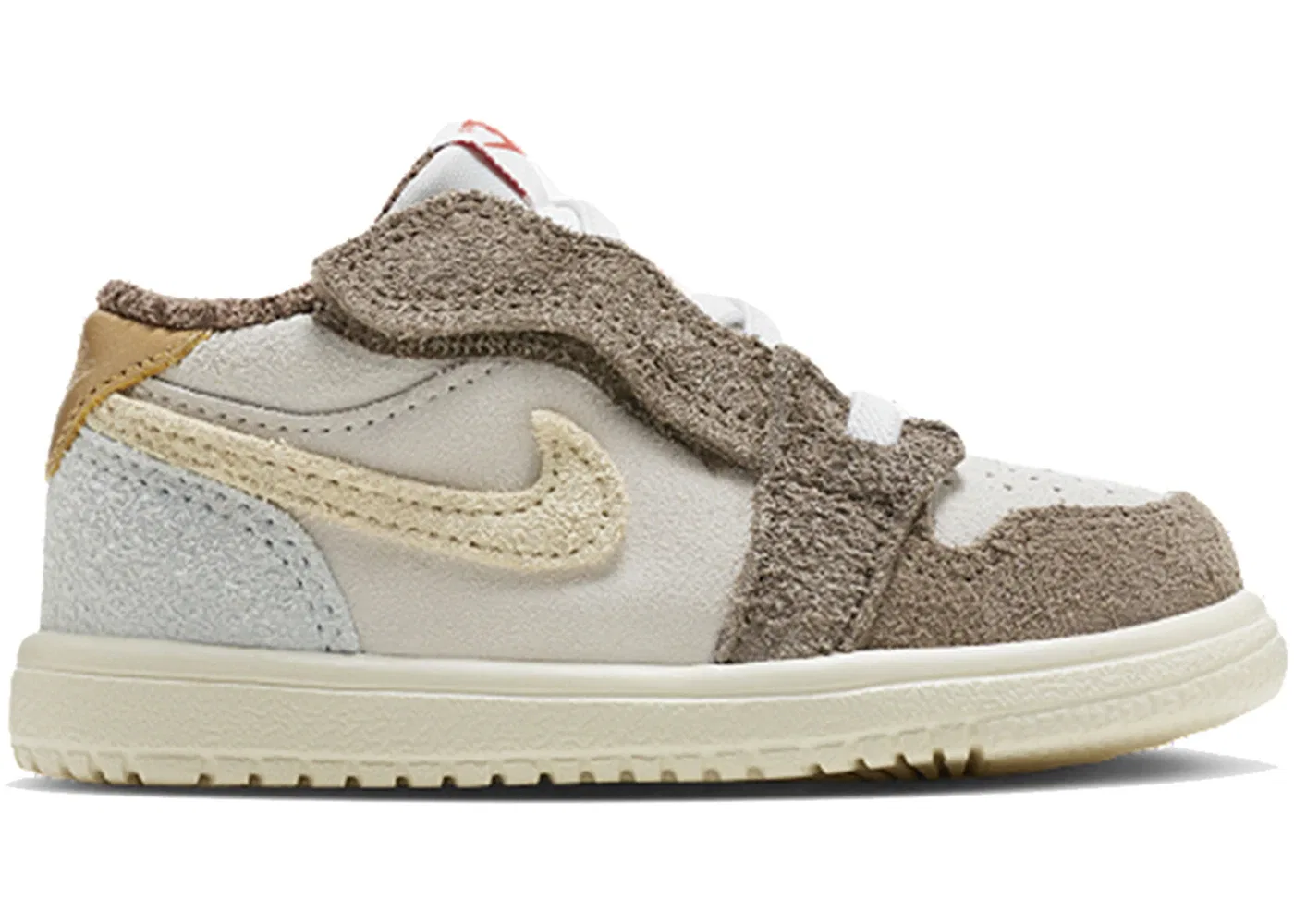 Детские кроссовки с низким верхом Jordan 1 Retro Low Alt Year Of The Rabbit (2023) от Jordan, Sail/University Red/Brown