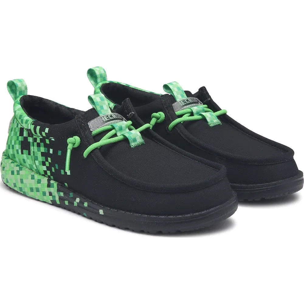 Детские слипоны Wally Minecraft Heydude, Black/Green