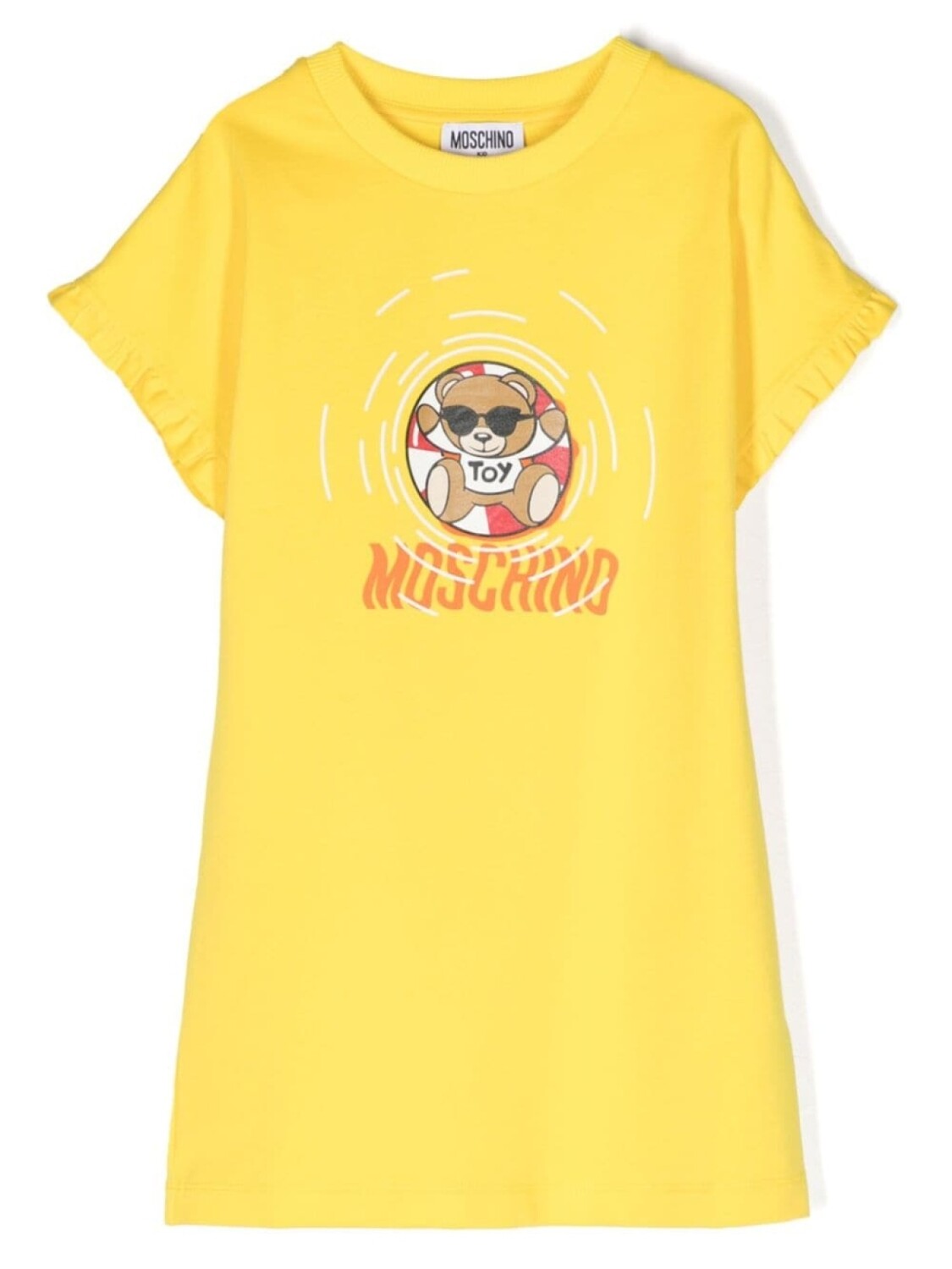 

Moschino Kids платье Teddy Bear c логотипом, желтый