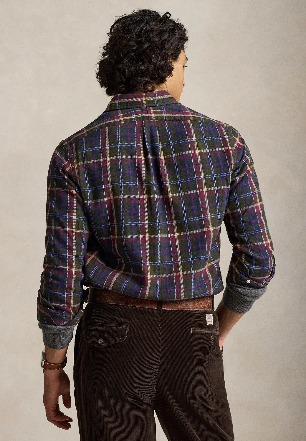 Спортивная рубашка - рубашка Polo Ralph Lauren, Olive/Berry — фото 3