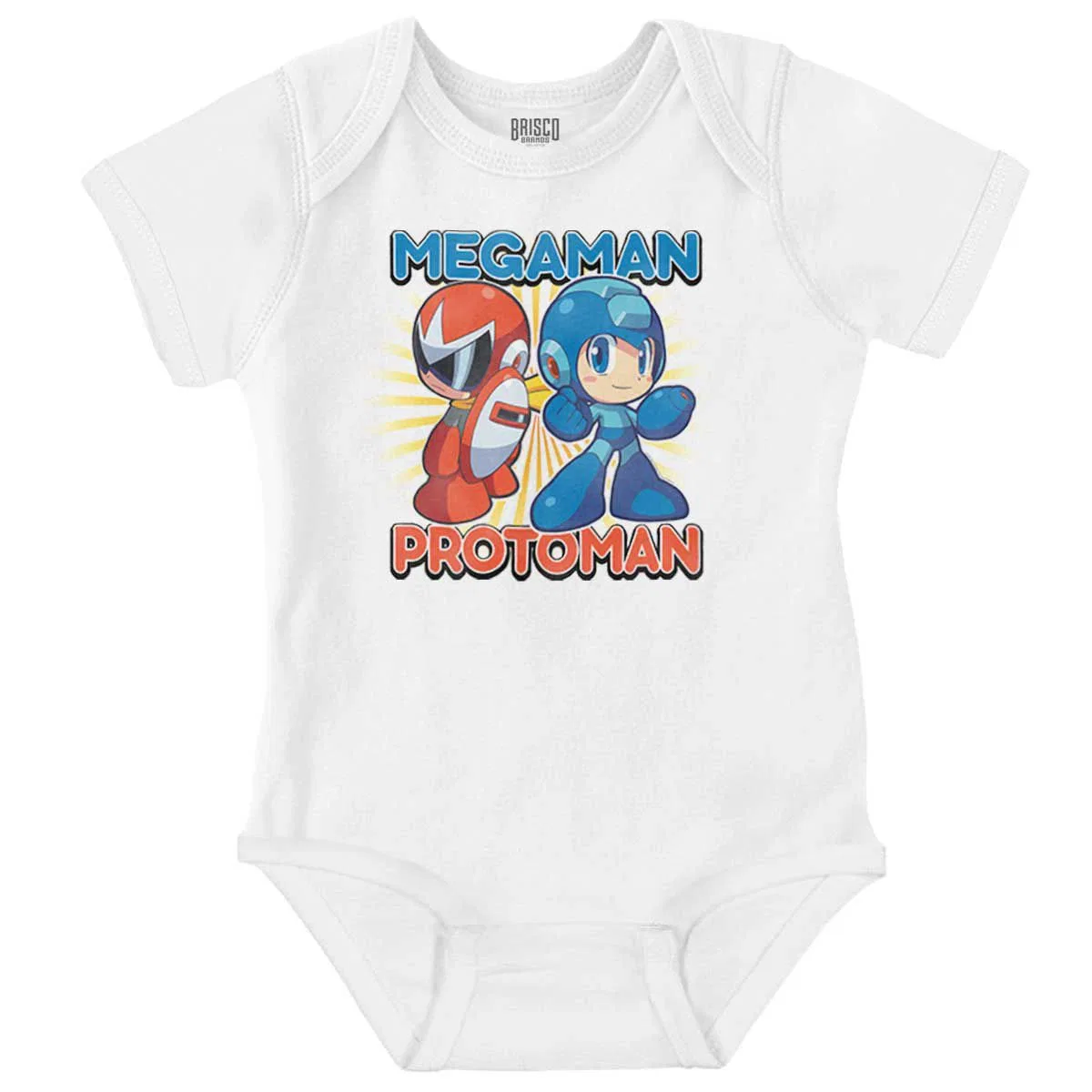 Детское боди с коротким рукавом MegaMan ProtoMan Brisco Brands, White