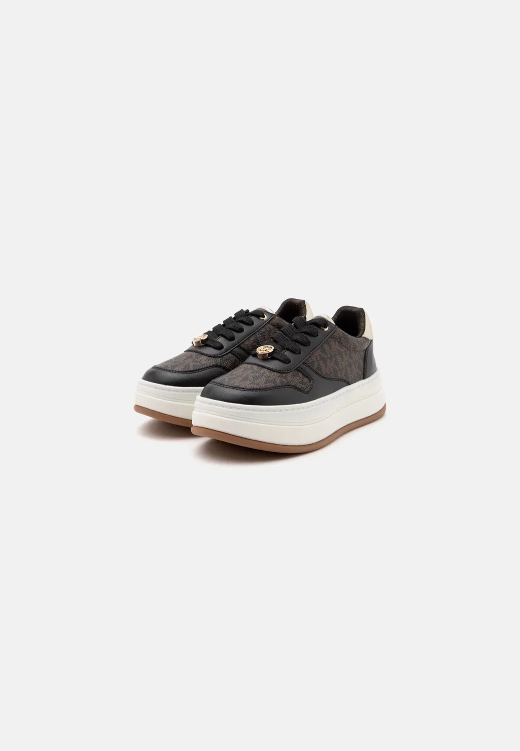 Hayes phoebe kids teens - trainers Michael Kors Kids, Brown Monogram/Black — фото 2