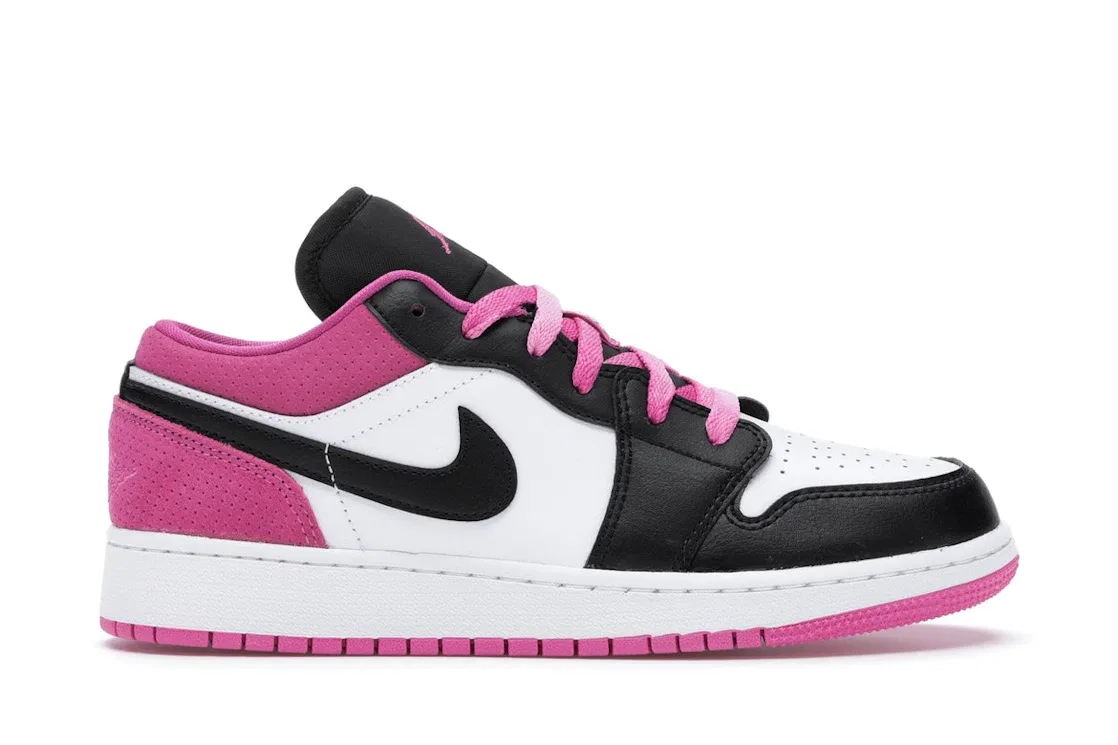 Детские кроссовки Lifestyle Jordan 1 Low, Black/Active Fuchsia-White-Black