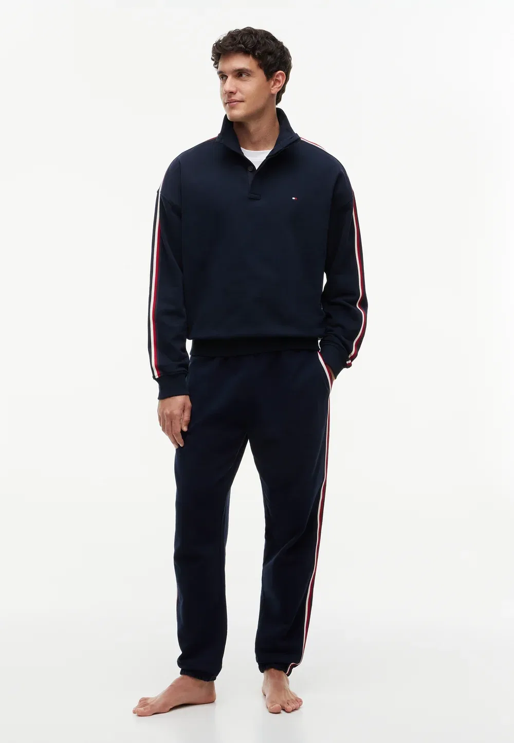 Спортивные штаны - th global stripe lg - пижамные штаны Tommy Hilfiger, Navy Blue — фото 2