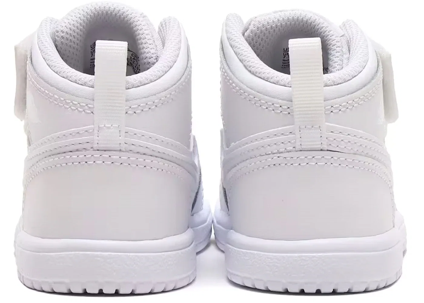 Детские кроссовки для мальчиков кожаные Jordan 1 Mid Alt Jordan, White White White — фото 3