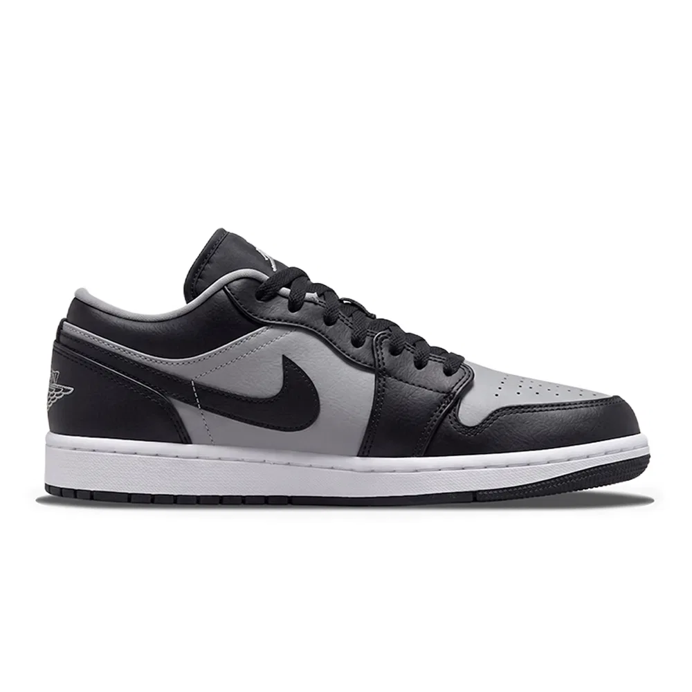 Кроссовки для девочек и мальчиков низкие Air Jordan 1 Shadow Jordan, Black Gray — фото 3