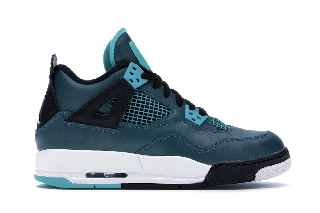 Детские кроссовки Lifestyle с яркими акцентами Jordan 4 Retro Teal, Teal/White-Black